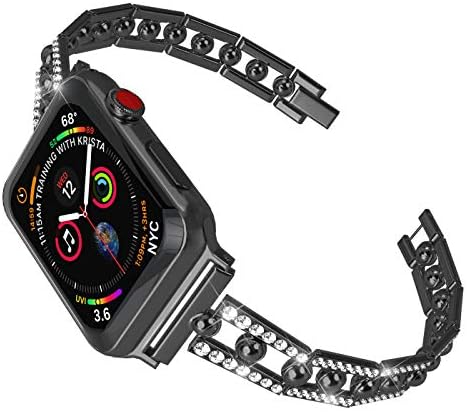 NO1seller Top Band Compatible for Apple Watch 38mm 40mm 42mm 44mm Series 5 4 3 2 1,Bling Ball Metal Wristband Replacement Accessories iWatch Sport Strap