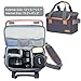 Endurax Waterproof Camera Backpack for Women and Men Fits 15.6 Laptop with Build-in DSLR Shoulder Photographer Bag Gray (Dark Gray)