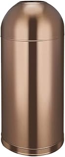 trash cans Indoor Outdoor Stainless Steel Barrel-shaped Open Top Trash Can 52 Liters/13.7 Gallons,Without Lid,With Removable Inner Barrel,Commercial Grade Garbage Bin ( Color : Rose gold , Size : 13.7