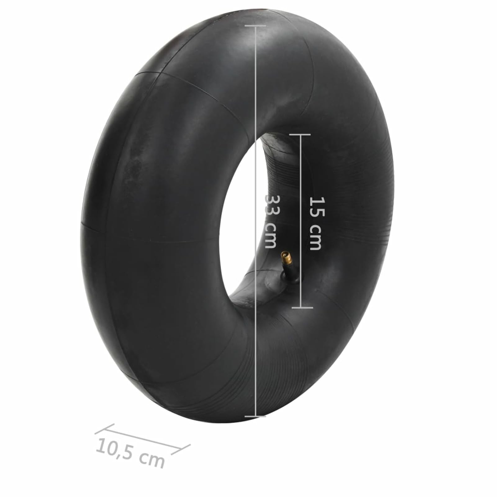 Homgoday Neumáticos de Repuesto Antipinchazos con Cámaras de Aire - 15x6.00-6 4PR, Negro, 160 kg, para Carretillas y Carros de Mano