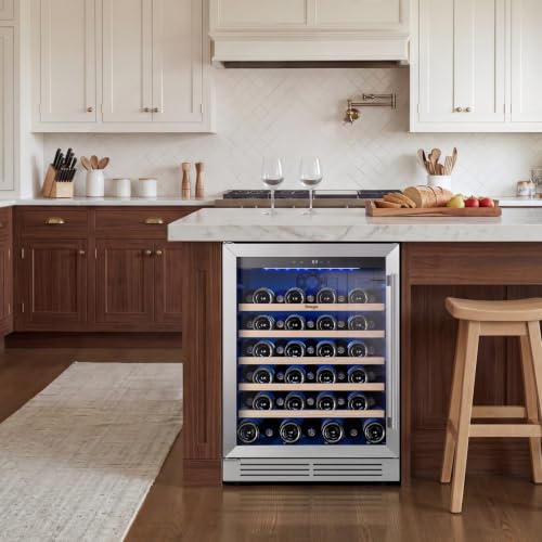 Image of Yeego 24 Inch Wine Fridge with 52 Bottle, Left-Hinged