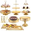 Amazon.com | ELIMTEC Gold Cake Stand Metal Dessert Table Display Set ...