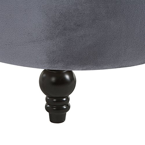 Homcom Retro Button-Tufted Royal Design High Back Armless Chair With Thick Padding And Rubberwood Legs, Grey #TOP7