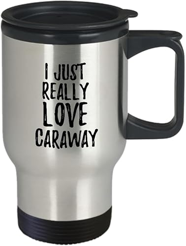 Miniatura 2 de Caraway Travel Mug Funny Food Lover Gift Addict I Just Really Love Coffee Tea Car Commuter Insulated Lid