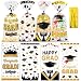 ZYLOP 50 Pcs Graduation Cellophane Treat Bags - 5" x 11" Congrats Grad Plastic Goodie Bags with 60 Gold Twist Ties for Cookies, Snacks, Party Favors & Gift Packaging, Thick Plastic Candy Bag for Kids