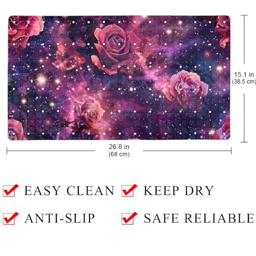 Tapis de bain séchage rapide et antidérapant esthétique violet