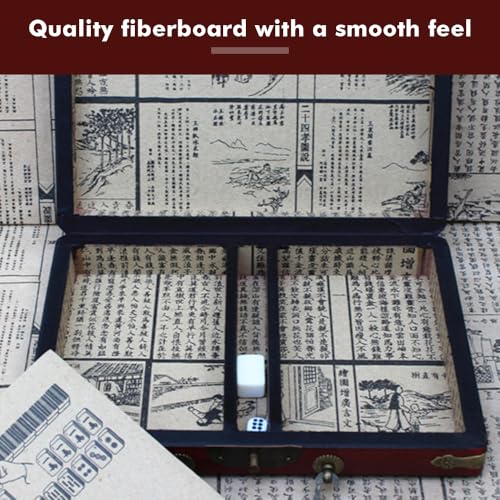 Set de Mahjong Chino Numerado con 144 Fichas y Caja Portátil miniatura 5