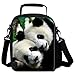 7-mi Kids Lunch Bag Reusable 3D Design Snack Shoulder Bags with Zipper Online Insulated Thermal Girls Boys Lunch Tote Bags Cooler Box for Picnic(Panda)