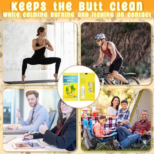Timgle NEN-TIMGLE-1834 300 Counts Individual Packing Hemorrhoid Wipes Witch Hazel Wipes For Butt Flushable Hemorrhoidal Wipes For Relief Swelling Pain Burning Itching Numbing thumb #5