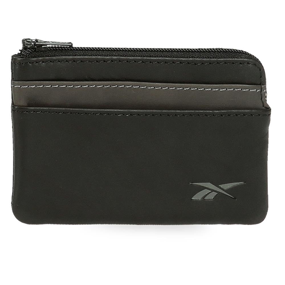 Reebok - Club Wallet, Black, 11 x 7 x 1.5 cm, Leather