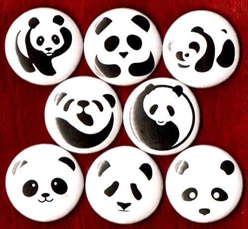 PANDA BEAR 8 NEW 1" inch (25mm) button pin badge save the pop art love pandas cute baby …3