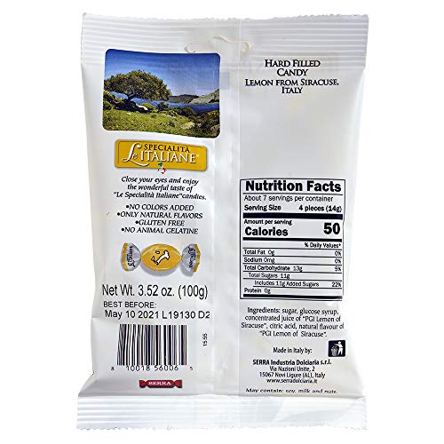 Serra Hard Filled Candy With Lemon From Siracuse, 3.52 Ounce (Pack Of 6) #TOP1