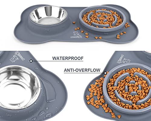 Pecute Gamelle Anti Glouton Chien Chat 3 en 1, Gamelle d'alimentation Lente avec Base Antidérapante, favorise Une Alimentation Saine et Une Digestion Lente, pour Petit Moyen Animal Domestique(Gris) Pecute Gamelle Anti Glouton Chien Chat 3 en 1, Gamelle d'alimentation Lente avec Base Antidérapante, favorise Une Alimentation Saine et Une Digestion Lente, pour Petit Moyen Animal Domestique(Gris)