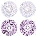 Nsiwem 4 Piezas Cabezales de Repuesto para fregona Recambio de Fregona Giratoria Reemplazo Redondo Mopa Microfibra Mop Heads Refills para Fregona Giratoria Blanco y Morado