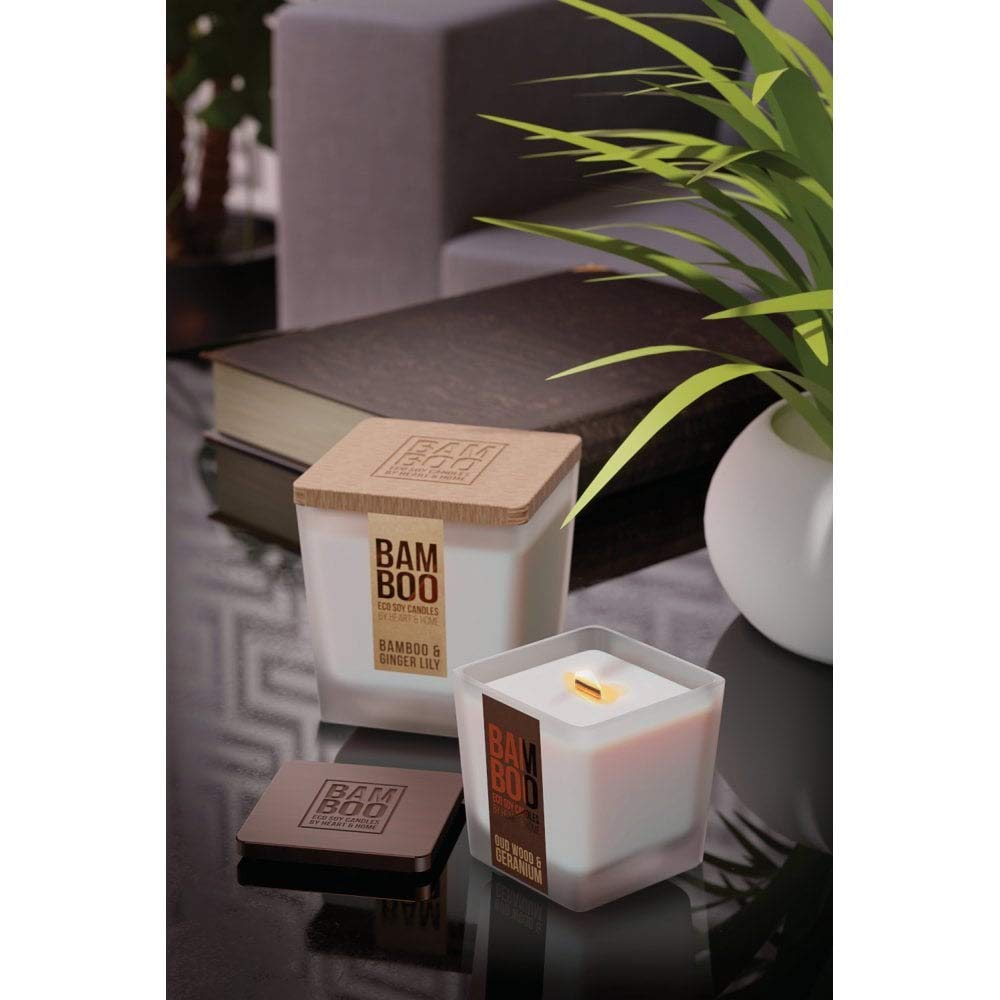 Heart & Home Bamboo Small Jar - Cedarwood & White Musk - Image 3