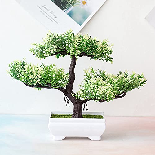 Bonsaï pin artificiel blanc en pot pour décoration intérieure - 2