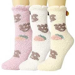 3 Pair-strawberry Bear Pom