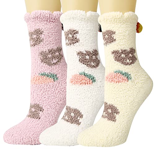 Image of Benefeet Sox Womens Fuzzy Socks Girls Cute Slipper Sock Funny Fluffy Winter Warm Soft Cozy Plush Indoor Sleep Sock