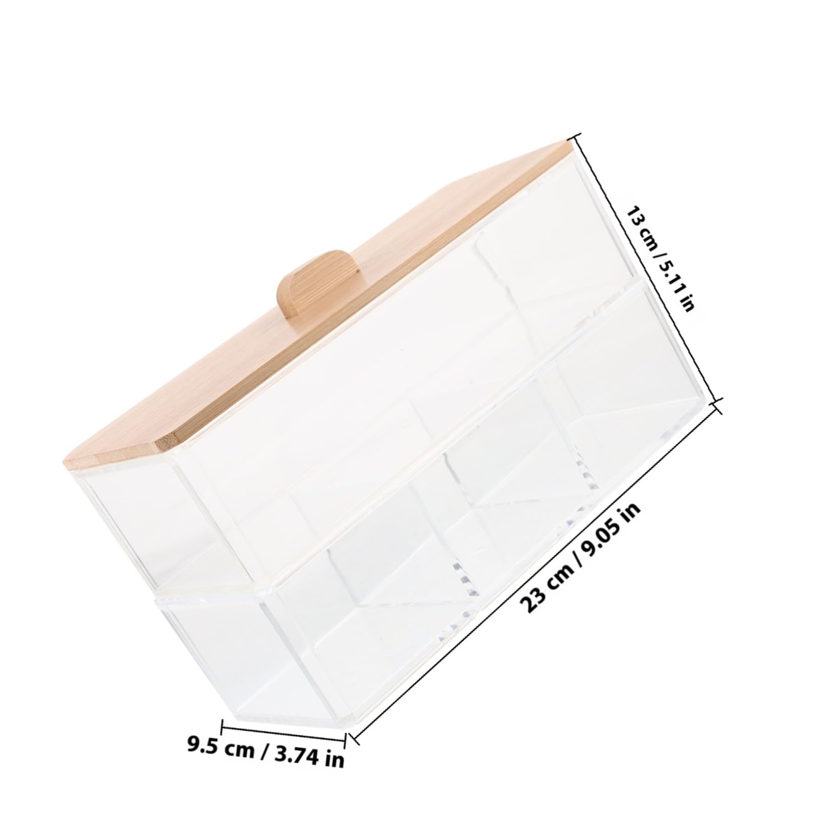 TOYANDONA Wattepadhalter Transparent mit Deckel als Kosmetikorganizer für Wattestäbchen Wattebällchen und Make-up-tools zum Aufbewahren und Ordnen in Badezimmer oder Wohnzimmer