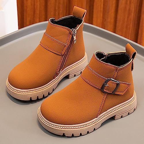 IWIHMIV Child Ankle Boots Slip On Cute Dress Booties Winter Shoes Ankle Boots for Toddler Girls Winter Shoes for Kids2