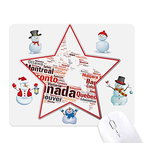 Tapis de souris Carte du Canada avec villes et monuments pour bureau