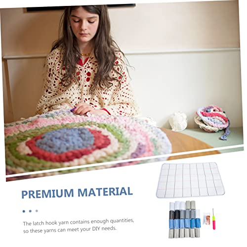 Hilo de gancho de pestillo para manualidades DIY y alfombras de 50x30 cm 5