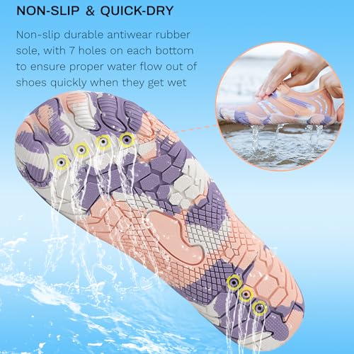 Quick Dry Water Shoes - Barefoot Swim Shoes for Women & Men, Non-Slip Aqua Shoes for Beach, River, Pool & Hiking3