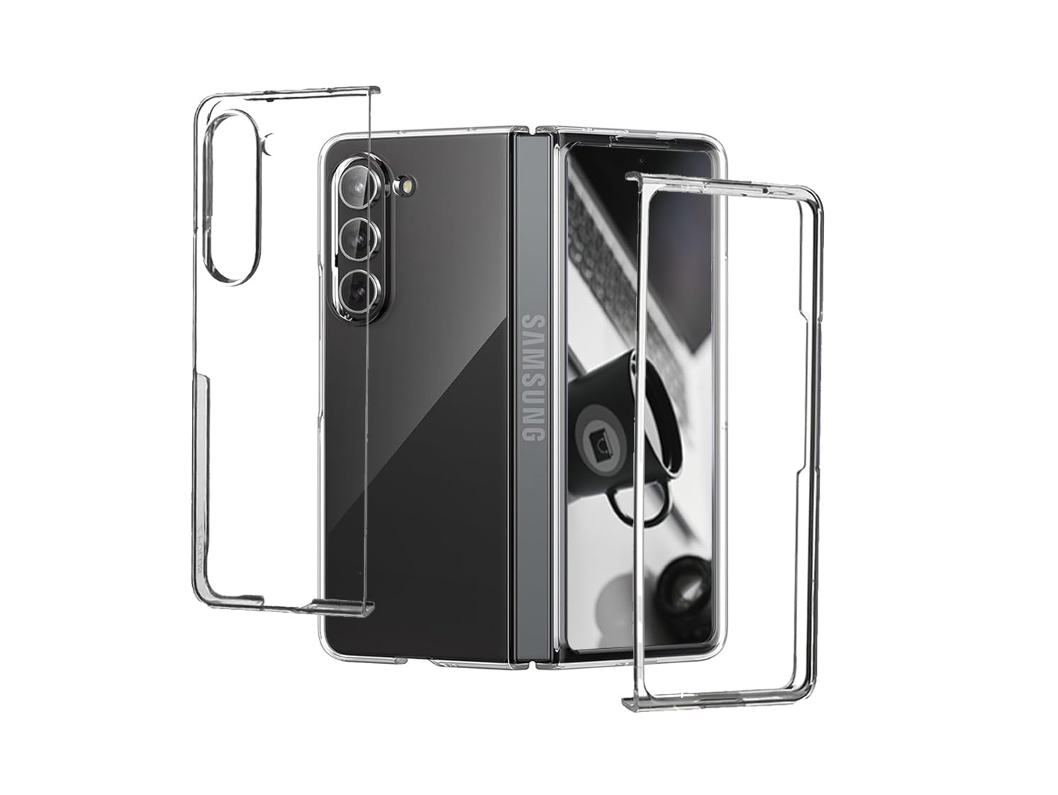 ORRINKART Transparent Back Cover for Samsung Galaxy Z Fold 6 2024 Model Hard PC Case (B0D9SBQH9X) Amazon Price History, Amazon Price Tracker