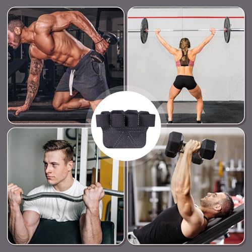 Almohadillas de agarre transpirables para entrenar peso muerto y sentadillas 4