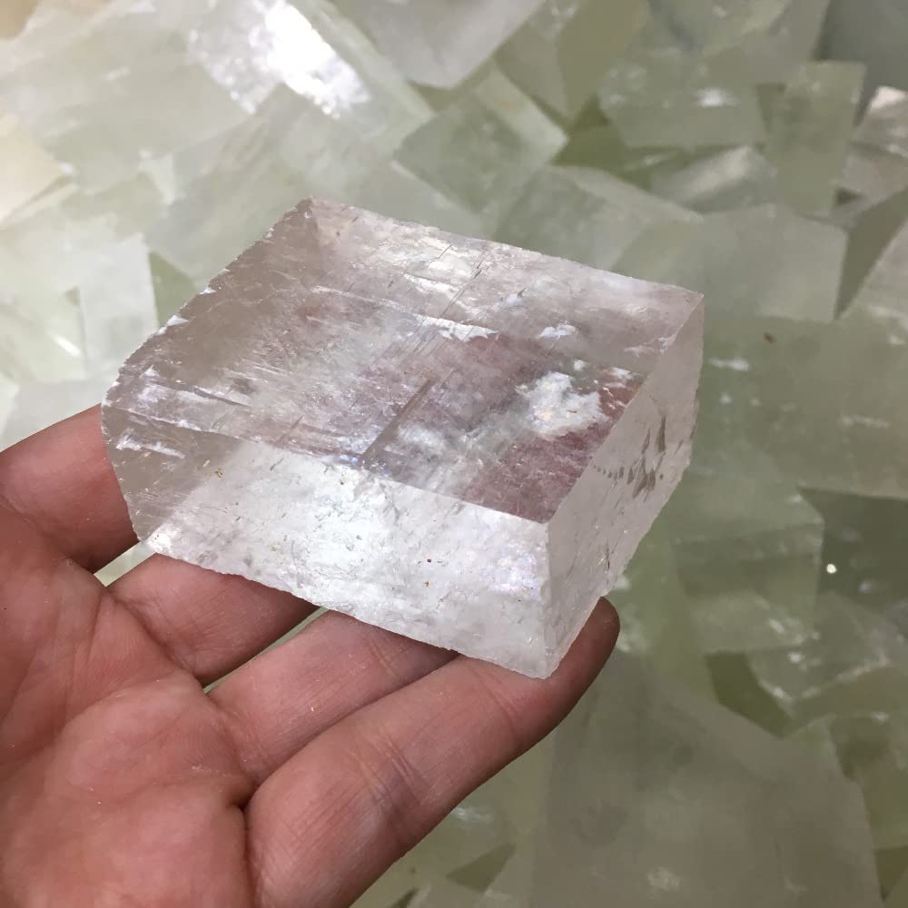 Hxscoo 4-6Cm Calcite Raw Iceland Spar Natural Stones And Minerals Healing Stones