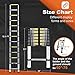 Telescoping Ladder, SocTone 12.5 FT Aluminum Lightweight Extension Ladder with 2 Triangle Stabilizers, Heavy Duty 330lbs Max Capacity, Multi-Purpose Collapsible Ladder for RV or Outdoor Work