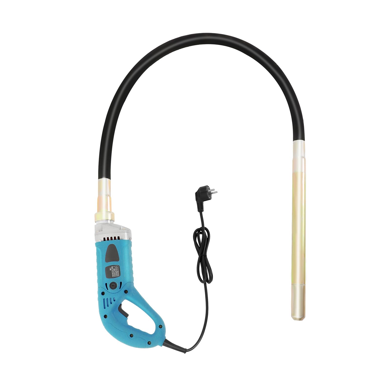 vibratore elettrico per calcestruzzo, 1300 W, 4300 giri/min, compressore per calcestruzzo, 3,5 cm, diametro onde vibranti, lunghezza 1,5 m