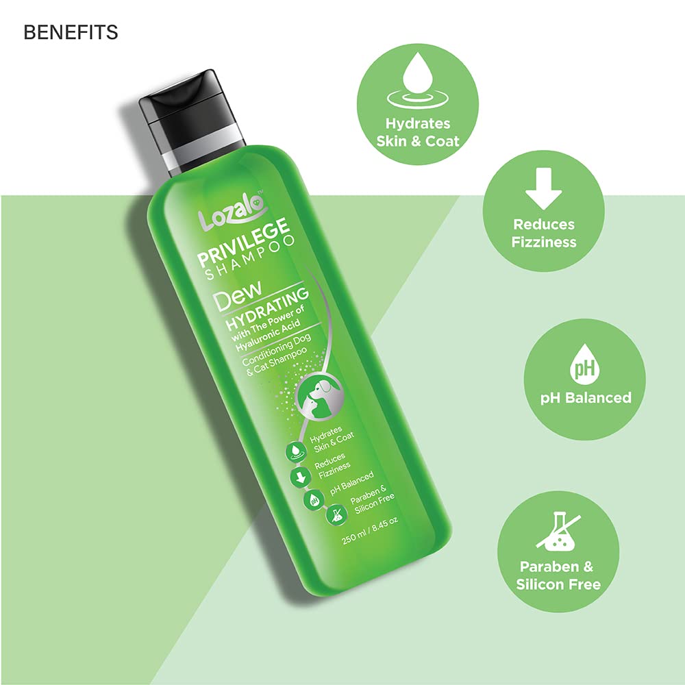 Lozalo Privilege Conditioning Shampoo 250 ml - Conditioning Dog & Cat Shampoo (Dew) 1