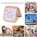PDOZV Pocket Mirror for Women, Rosegold Square 2.8”×2.8” Metal Frame DropRubber Style Double Sided Mini Magnifying 1X/2X Mirror for Purse Can be Used as Gifts for Woman (RGSr01)