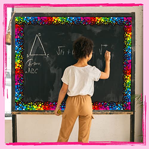 Image of 60 Feet Bulletin Board Borders, Scalloped Confetti Rolled Border Trim Decorate Bulletin Boards, Walls, Desks, Windows, Doors for School, Classroom & Offices