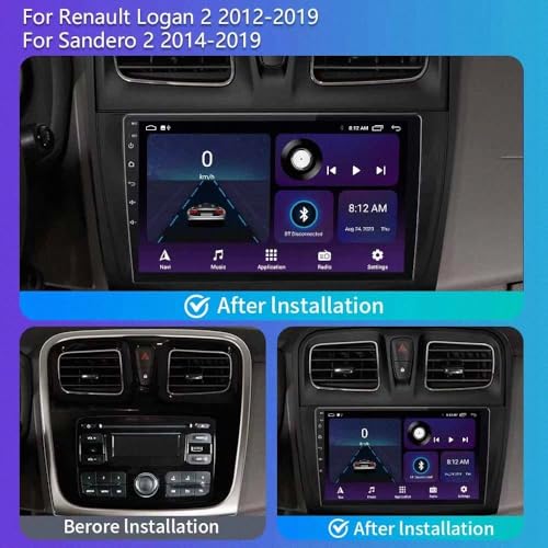 Pantalla Carplay para Renault Logan 2 con Android Auto y Bluetooth 4G+64G 2