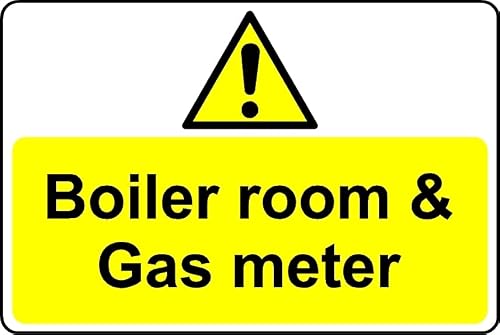 Boiler Room & Gas Meter Safety Sign - 1mm Plastic Sign (200mm x 150mm)
