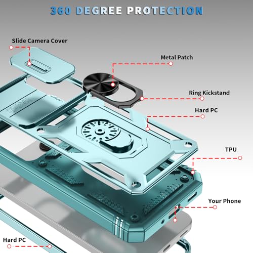 Coque Samsung A16 5G antichoc verte protégeant l'objectif des rayures
