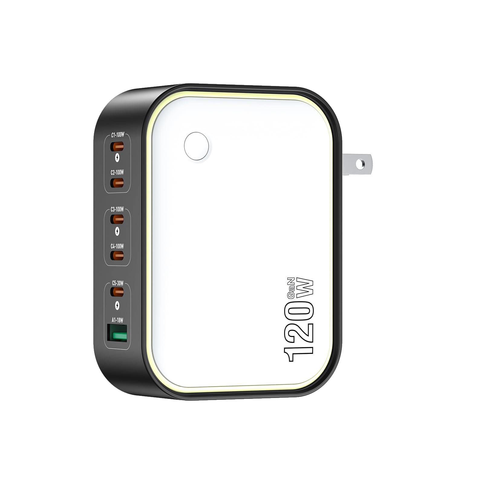 FUHAOXUAN 120W GaN USB C Charger with Night Light