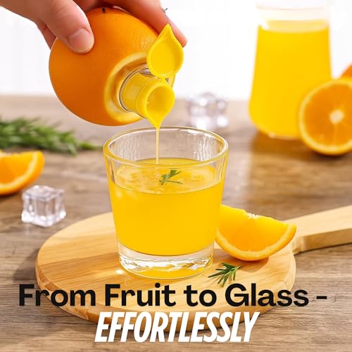 Lemon Squeezer Screw Top 2-Pack, Manual Citrus Juicer with Lid & Filter – BPA-Free Lime Juicer for Lemon/Orange, Easy to Use & Clean, Portable Juice Extractor for Cocktails, Drinks, Cooking & BBQ - Thumbnail 2