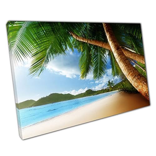 Toile plage tropicale grand format pour habiller un mur vide