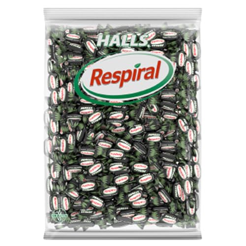 Halls Respiral Caramelos Sabor Regaliz y Mentol, Bolsa de 1 Kg