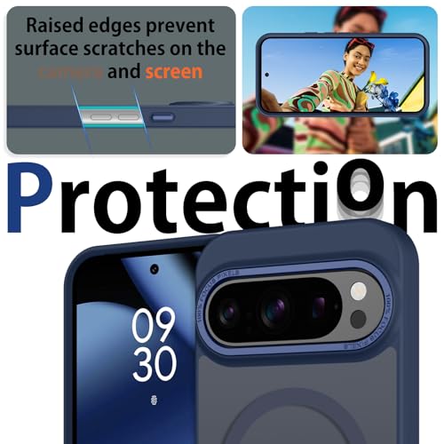 Coque Google Pixel 10 bleu marine mag-safe antichoc mate - 6