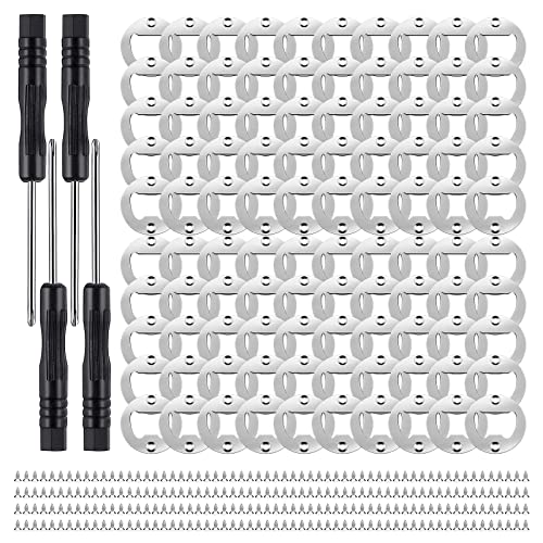 Ohiyoo 100 Set Bottle Opener Insert Diy Bottle Opener Hardware Stainless Steel Metal Bottle Opener Insert Kits Silver Resin Bottle Opener Hardware Beer Bottle Opener Diy Hardware (Silver, 100 Set) #TOP6