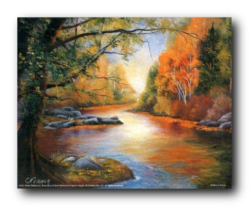 Impact Posters Gallery Scenery Forest Creek Water Reflection Nature Calming Landscape Wall Decor Art Print Poster (16x20) - Perfect for Living Room, Bedroom, or Office