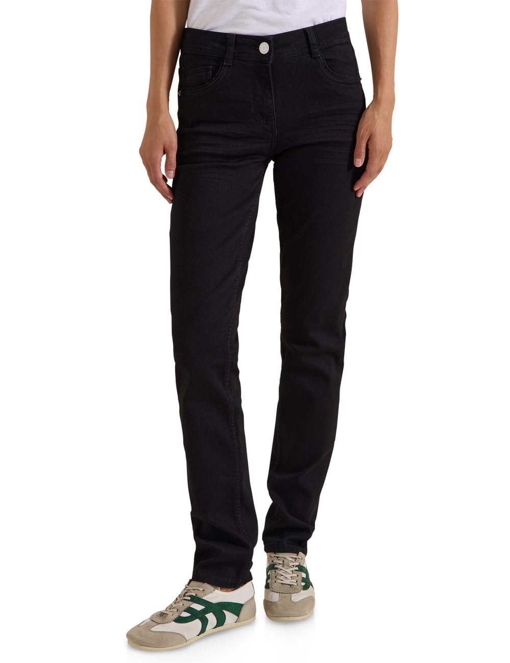 Cecil - 3818683, Jeans a Vita Media, Gamba Dritta, vestibilità Casual Donna