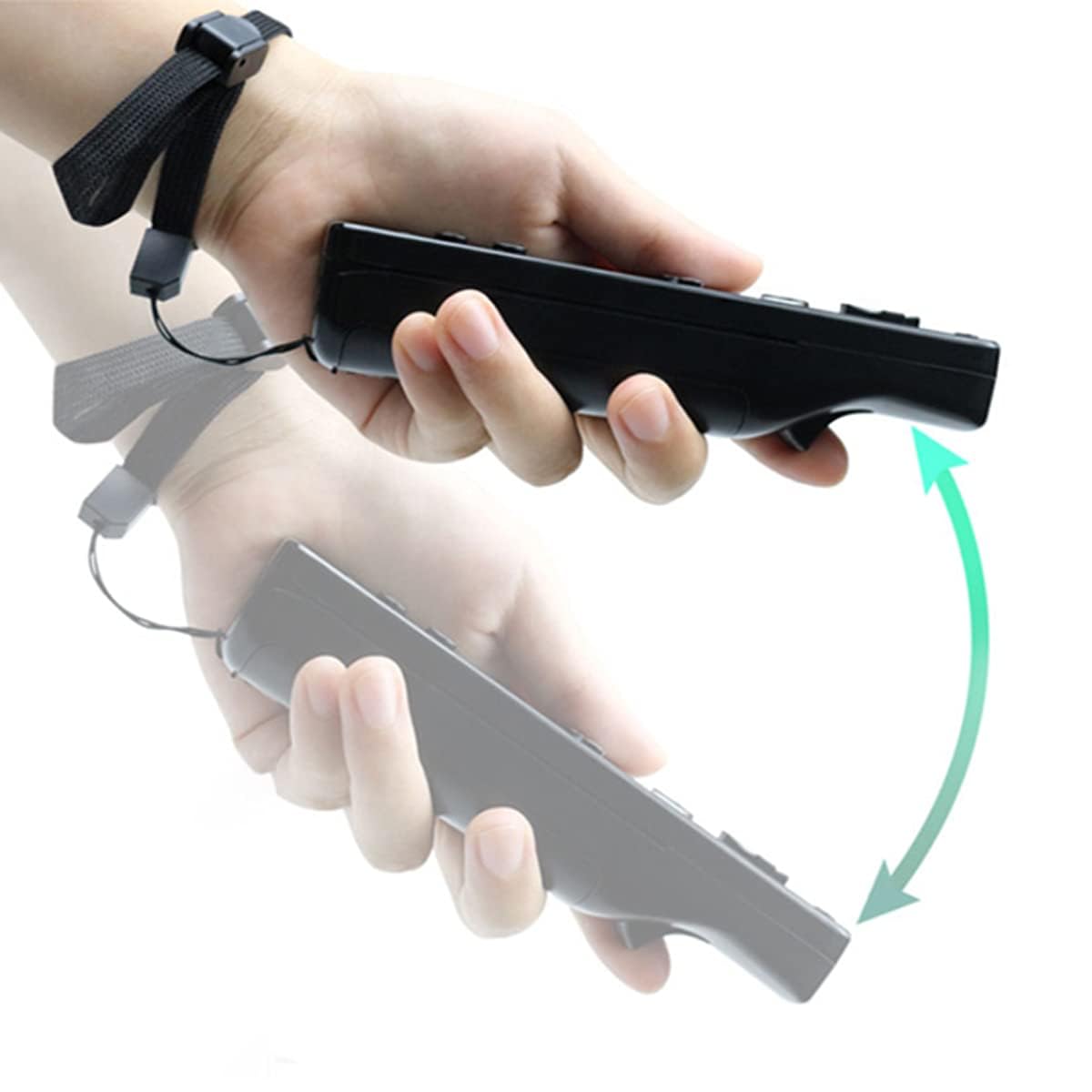 TechKen 2 Pièce Manette Linker Wii avec Motion Plus,Contrôleur Wii Télécommande Controller Wii Remote Motion Plus Intégré avec Étui en Silicone Dragonne pour Wii