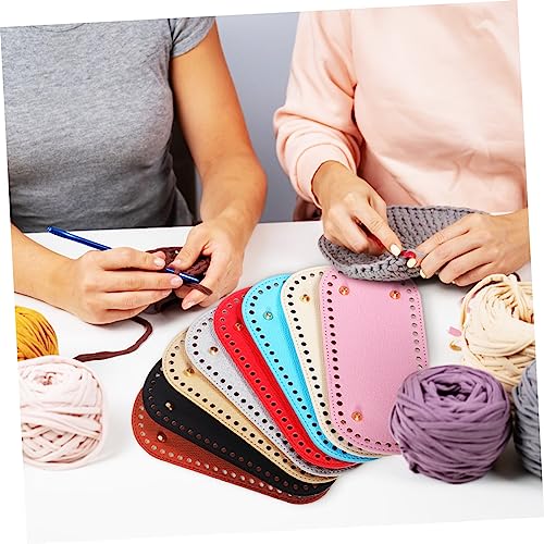DIYEAH Bag Bases for Crochet Pu Leather Bag Bottom Hand-Woven Oval Bottom Bag Bases 24pcs Purse Bottom Shaper Pad for Bag Making - Image 4