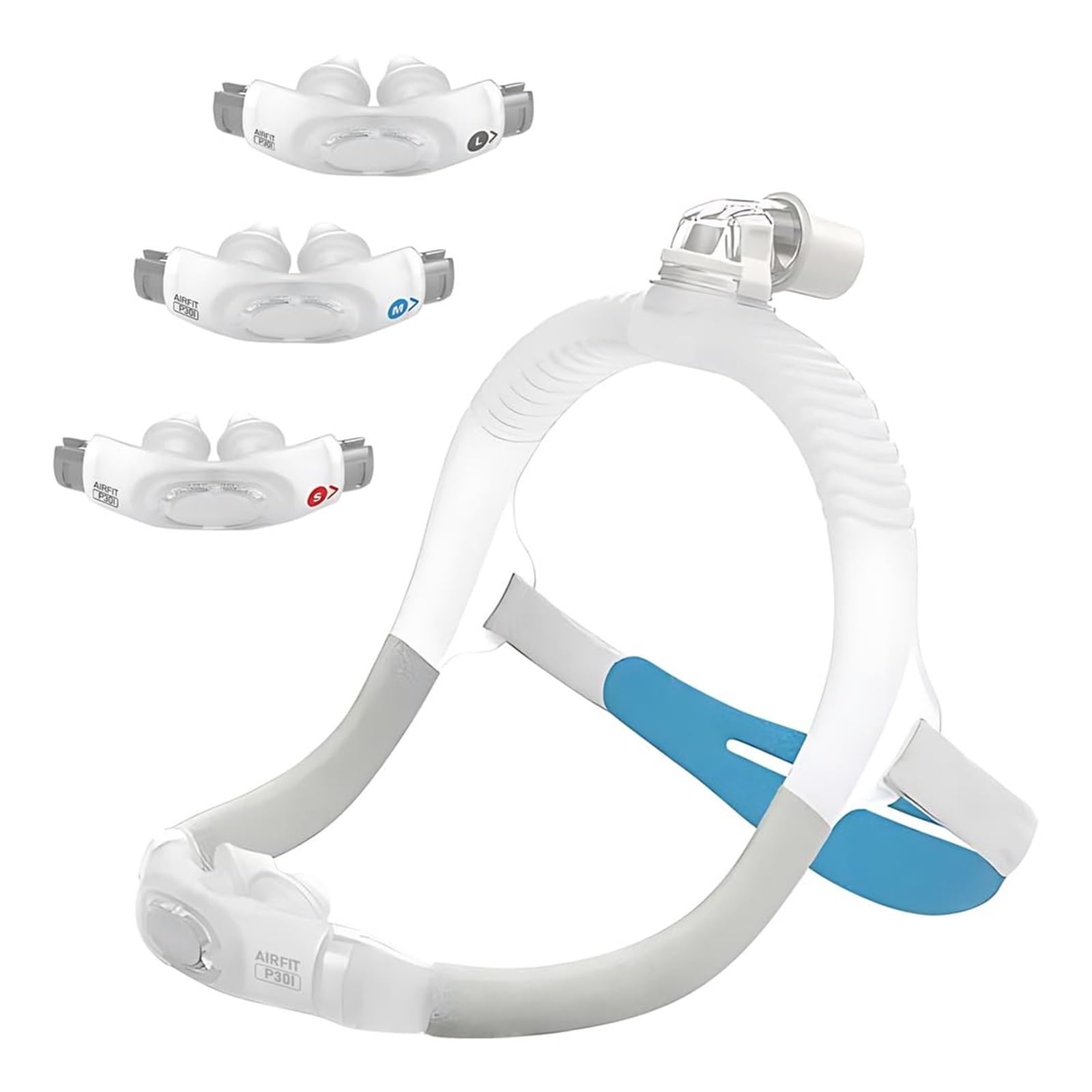 Telaio del tubo del cuscino nasale - Include adattatore nasale piccolo, medio, grande, copricapo, cuscino, telaio e gruppo gomiti