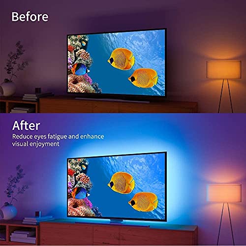 Image of Nexlux LED Lights for TV 70-85 Inch,20ft TV Light Strip Quickly Install Simple APP Controlled for Large Size TV /Monitor Backlight DIY Colors TV LED for Gaming Lights